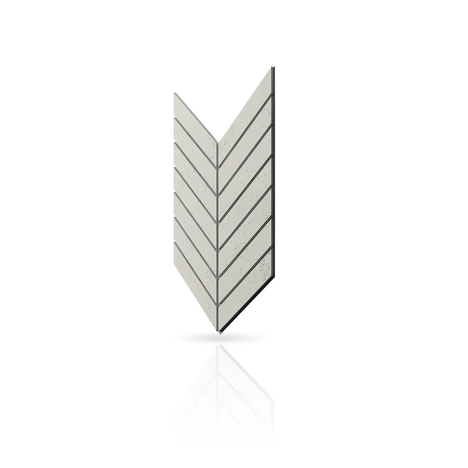 Concrete Cladding - HERRINGBONE L Wall Panels colour swatch on white background DecorMania.eu